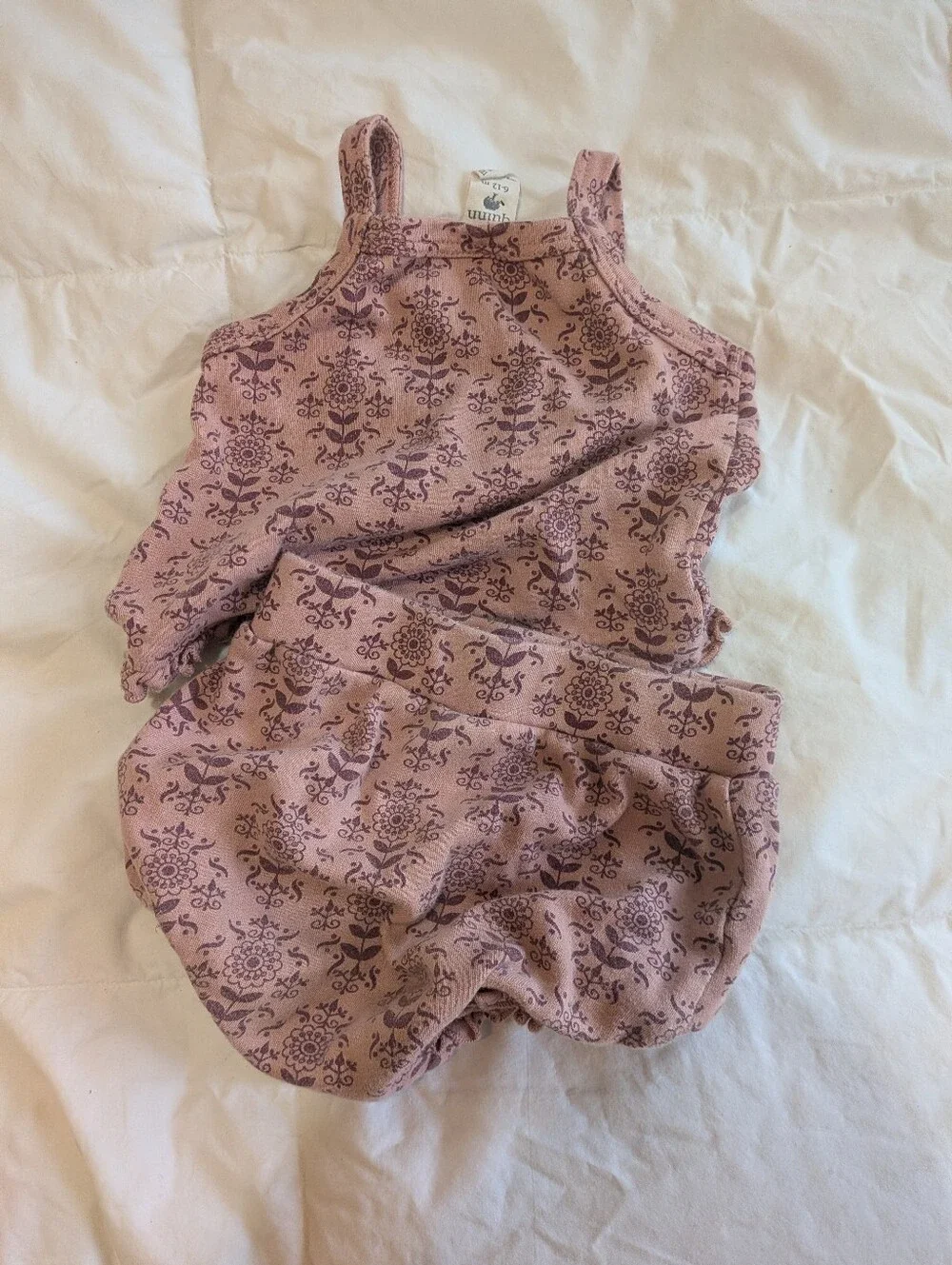 Kate Quin Pink Flower Set Tank And Bloomers 6-12